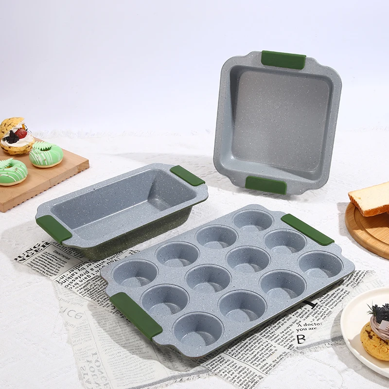 Promotion Non-stick Cookware Set Aluminum Bakeware And Pot Set Cookware With Glass Cover