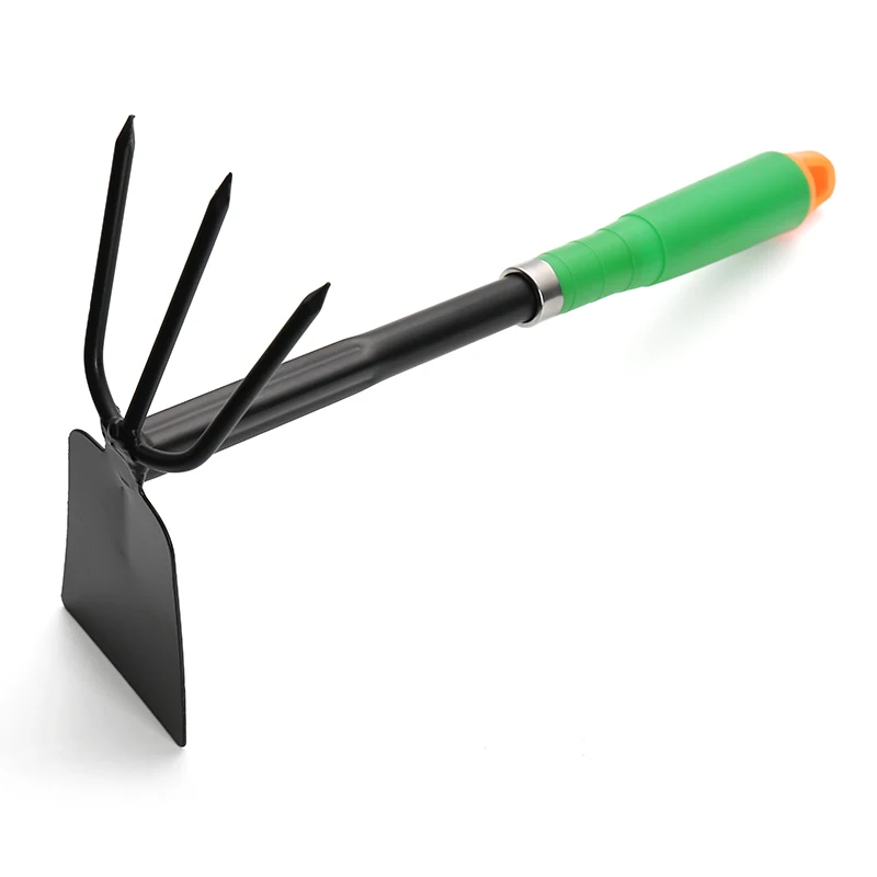 JP Outdoor Garden Tool Flower Rake PP Handle Three Tooth Rake Dual-use Small Garden Hoe Shovel