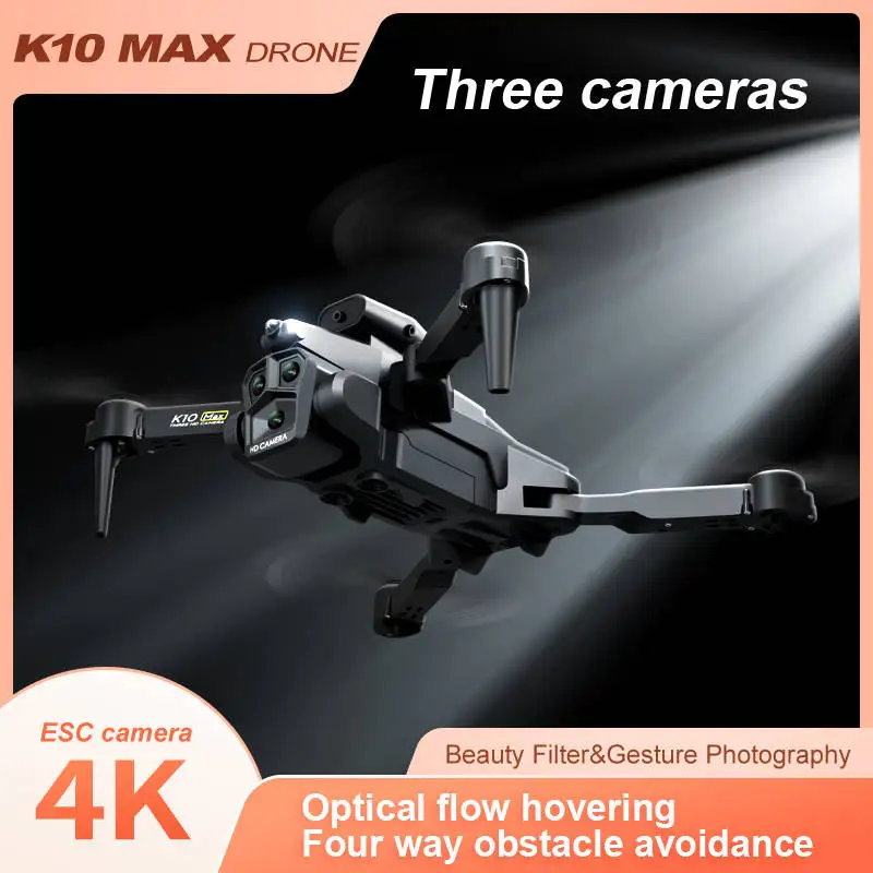 JHD K10Max Drone 8K Professinal With Three Camera Intelligent Optical Flow Localization Obstacle Avoidance WIFI FPV Dron kid toy