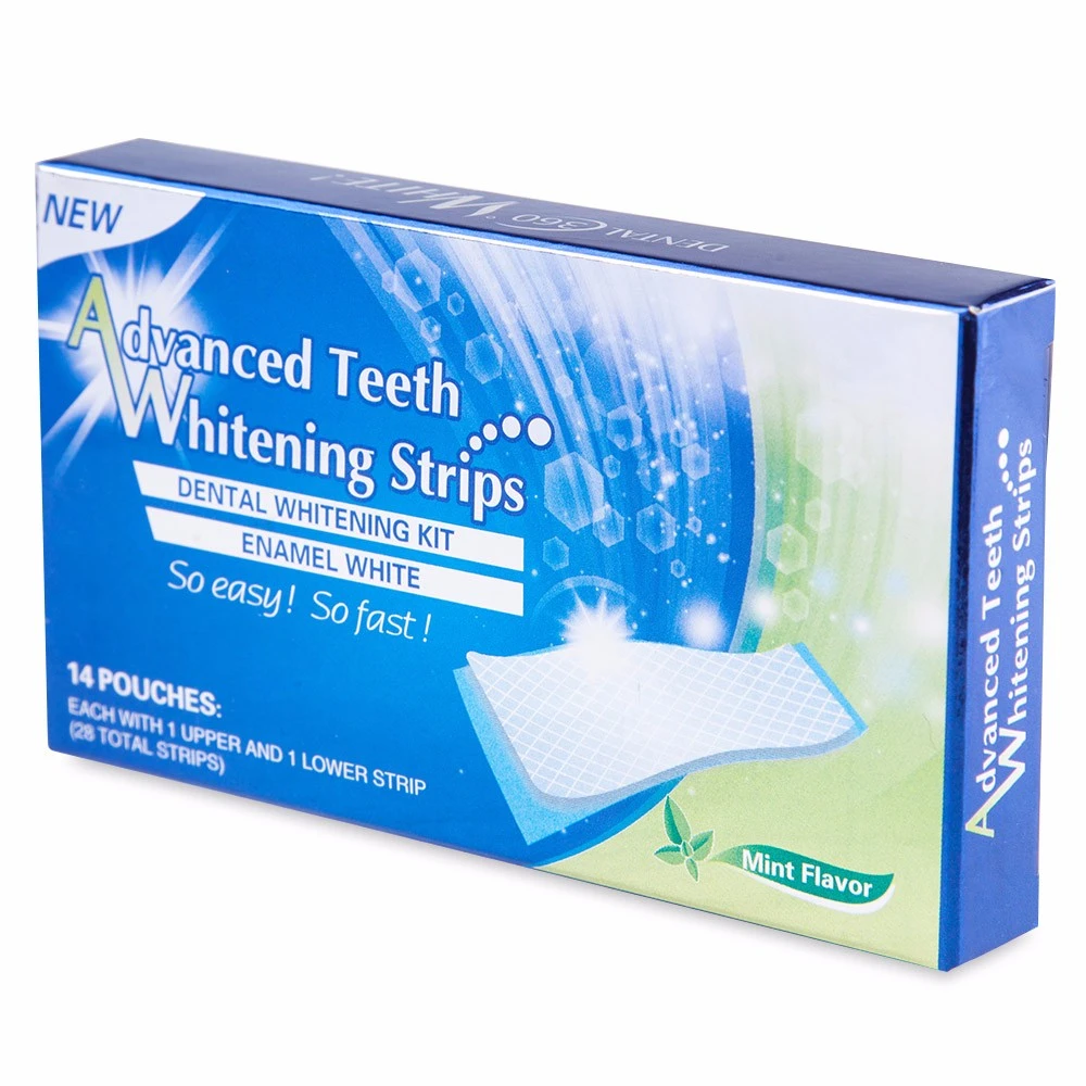 Private Label Teeth Whitening Strips Dental White Strips for Home Use Tooth Bleaching Strips