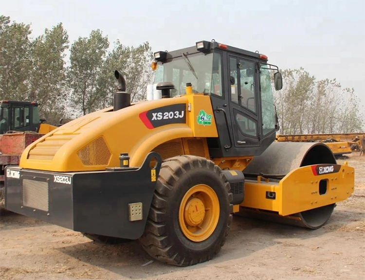 XCMG официальный XS203J уплотнительный Вибрационный ролик 20 тонн использованный вибрационный Двойной барабанный дорожный каток
