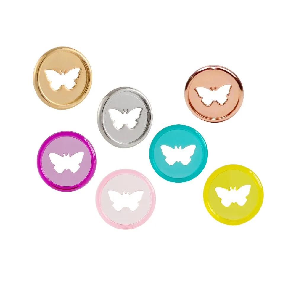 28mm Binding Expansion Discs Ring 7 Colors Plastic Mushroom Hole Loose Leaf book Discbound Heart Binder Rings for DIY Notebooks