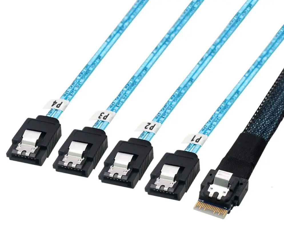  SFF-8654 4i SAS 4 0 порт SATA 3 7Pin передачи данных на жестком диске Raid кабель 6 Гбит/с м 5