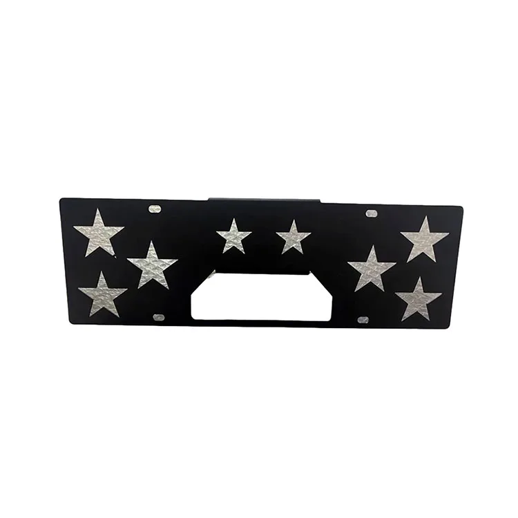 Wholesale high quality custom black steel blank license plate for wrangler jk,jl