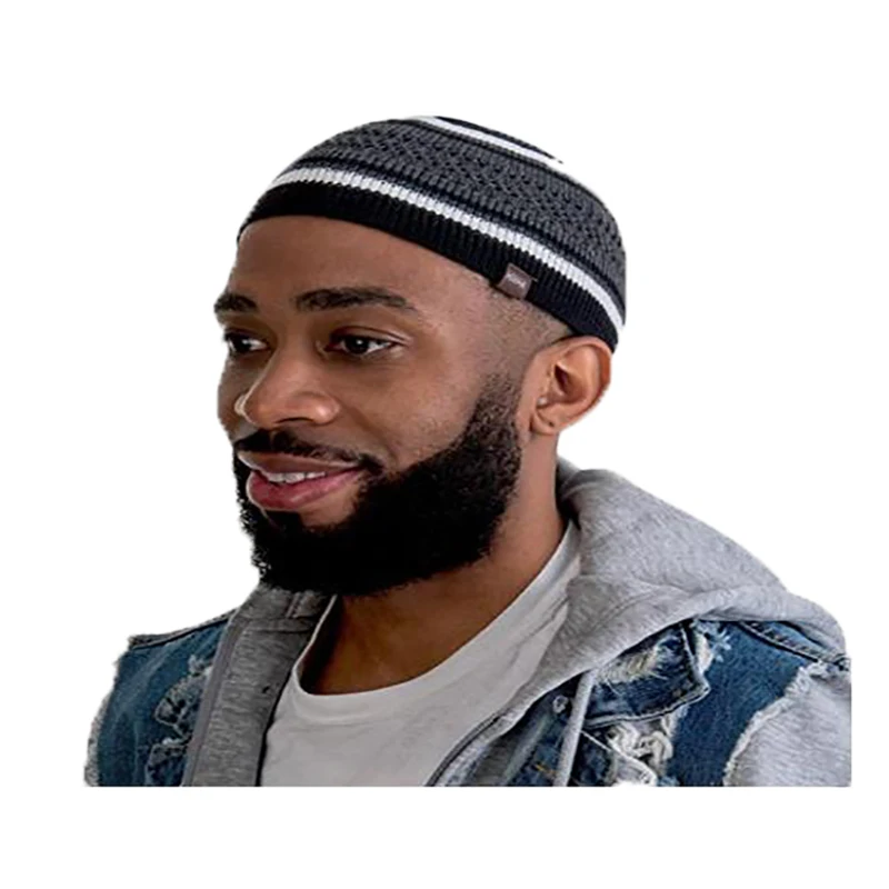 Unisex Knitted Muslim hat Men Prayer Hats Islamic Ramadan Jewish Warm kufi hats for men