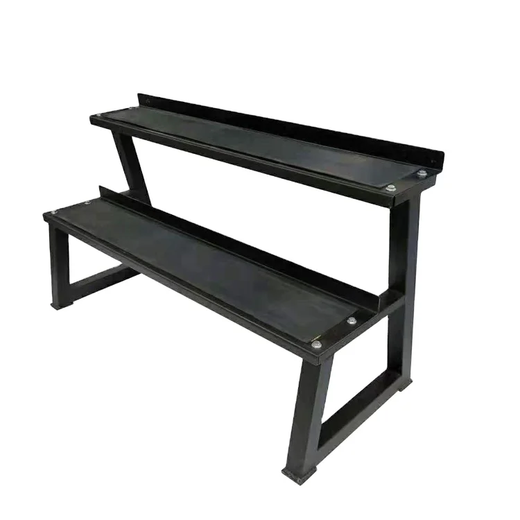2 layers small dumbbell rack kettlebell rack gym storage rack