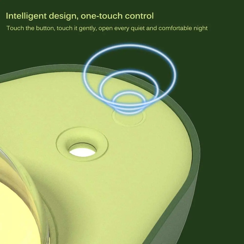 Top Creative Bedroom Decoration Ultrasonic Air USB Cute Pet Night Light Aroma Diffuser Cool Mist Avocado Humidifier