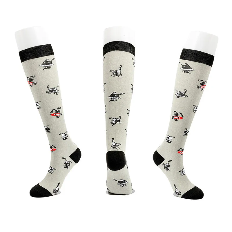 Factory Price Athletic Crew Unisex Running Wholesale Custom Print Compression Socks