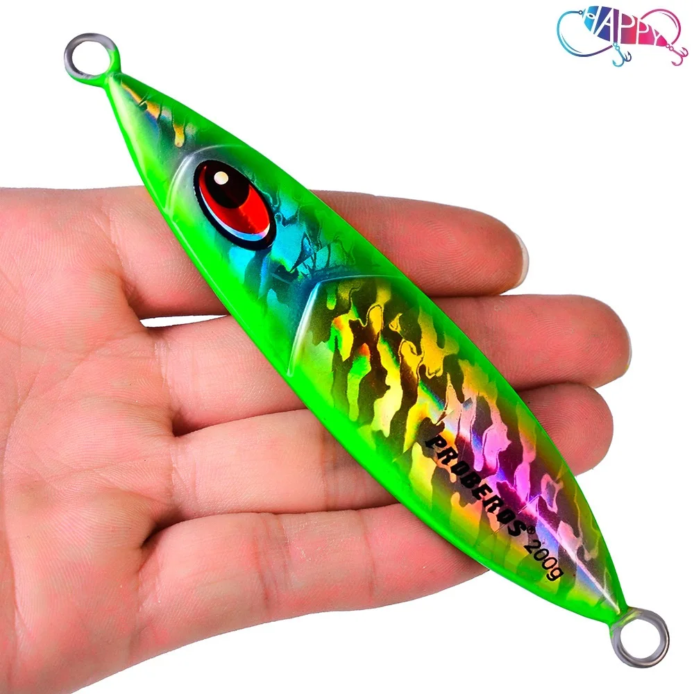 Wholesale 160g 200g Slow Pitch Jigging Lure Metal Jig Bait Lead Fish Spoons Fish-Iron Plate Hard Bait Salt water Fishing Lures