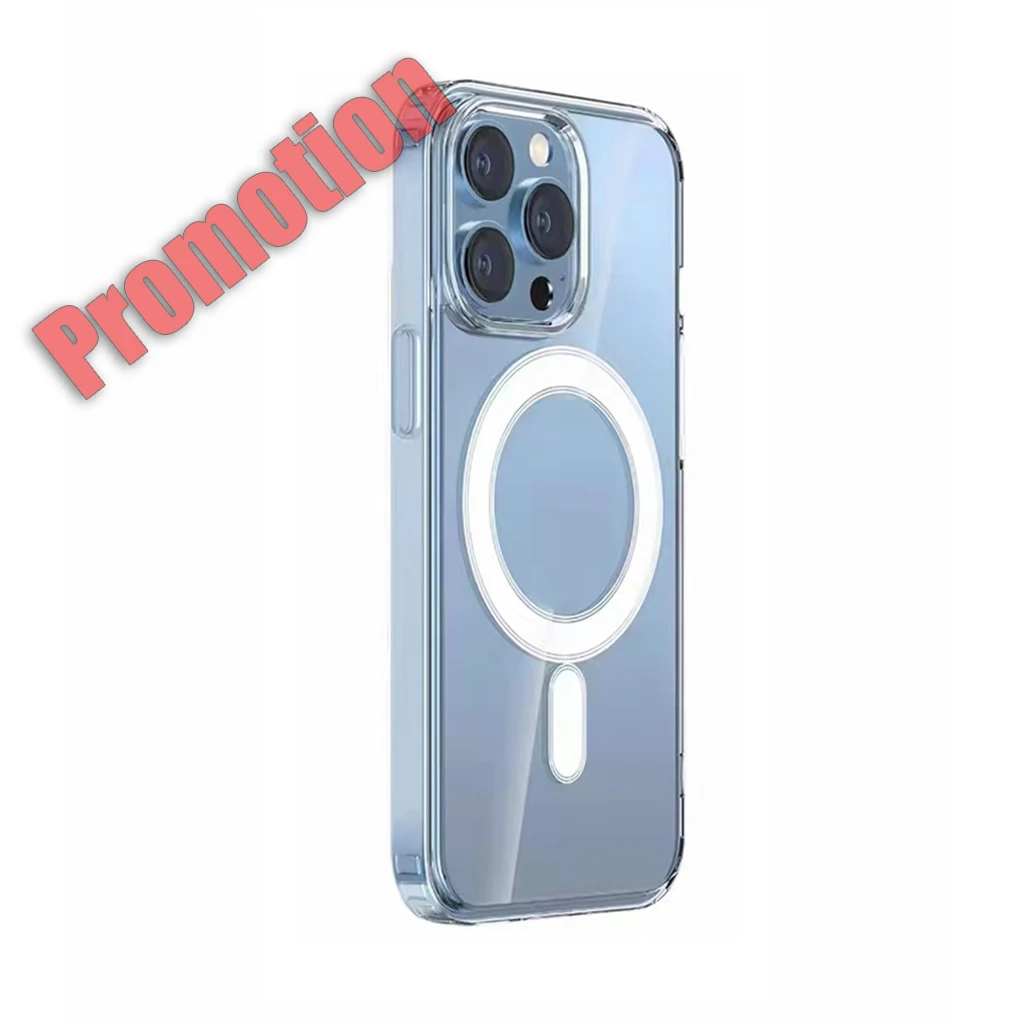 PC01 Tpu Pc Wireless Charging Clear Phone Case Back Cover Shockproof Magnetic Phone Case For Iphone 12 13 14 pro max