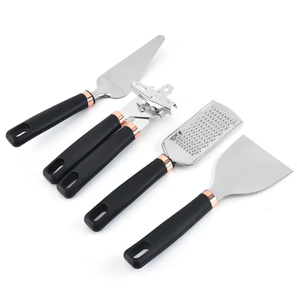 12-Piece Stainless Steel and Silicone Kitchen Utensil Set Nonstick Cookware Gadgets with Knife Non-Stick Cooking Utensils