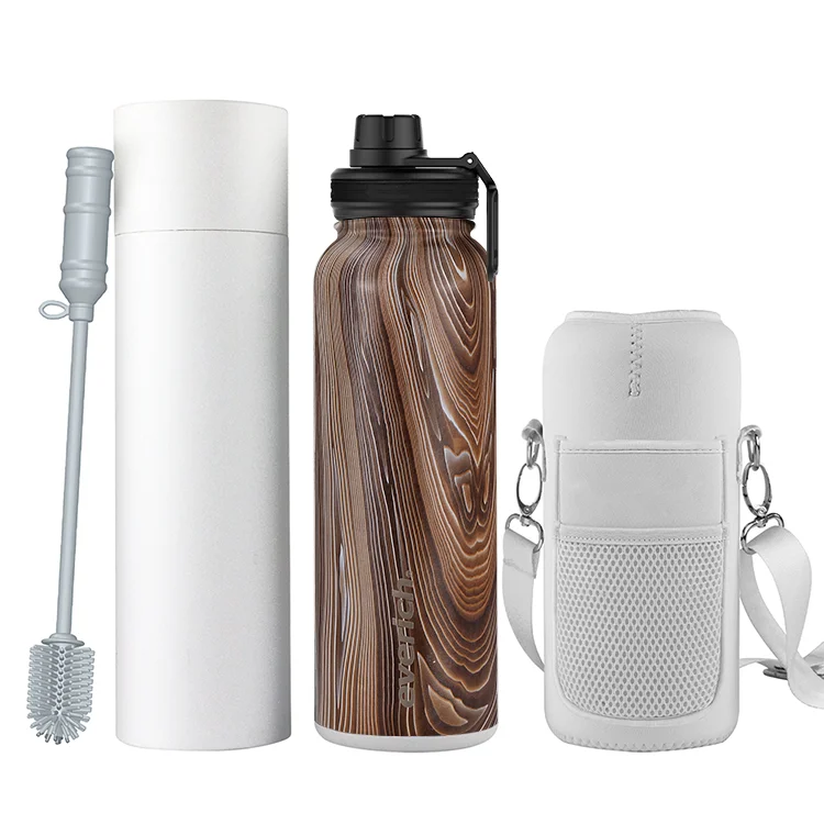 1liter Stainless Steel Bottles 18oz Stainless Steel Bottle With Custom Box With All Kinds Of Plastic Lids