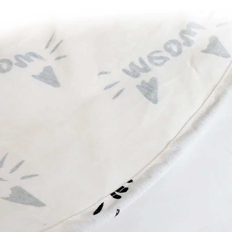 Folding Canvas Black White Printed Cotton Waterproof Collapsible Toy Organizer Clothes Laundry Storage Basket Bins with Handle