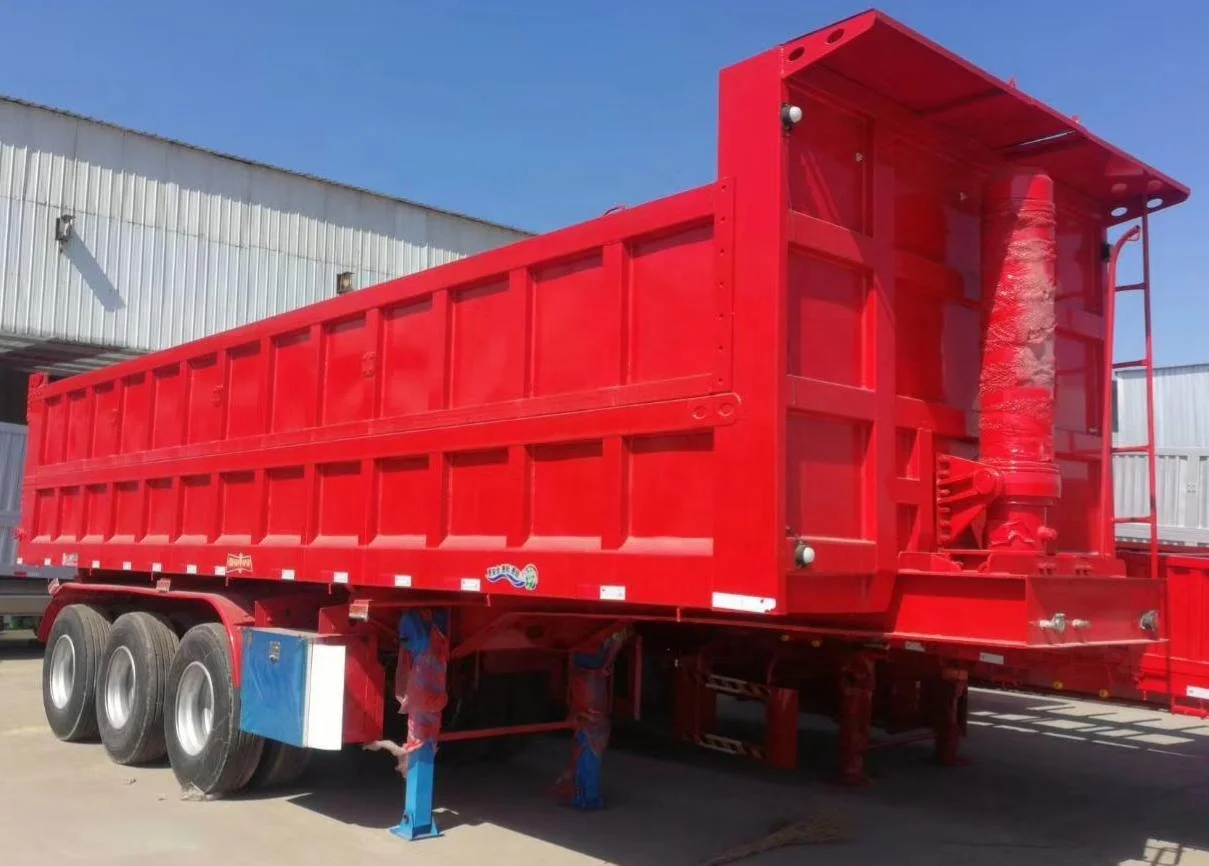 factory sales dump truck 3 4 axles 40 50 ton  35 40 50 cbm truck Side Tipper / Rear Dump