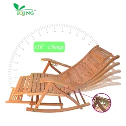 Living room lounge chair reclining rocking chair bamboo folding chair
