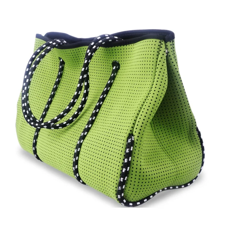 fashion australia custom wholesale stock adjustable large pink color neoprene beach tote bag