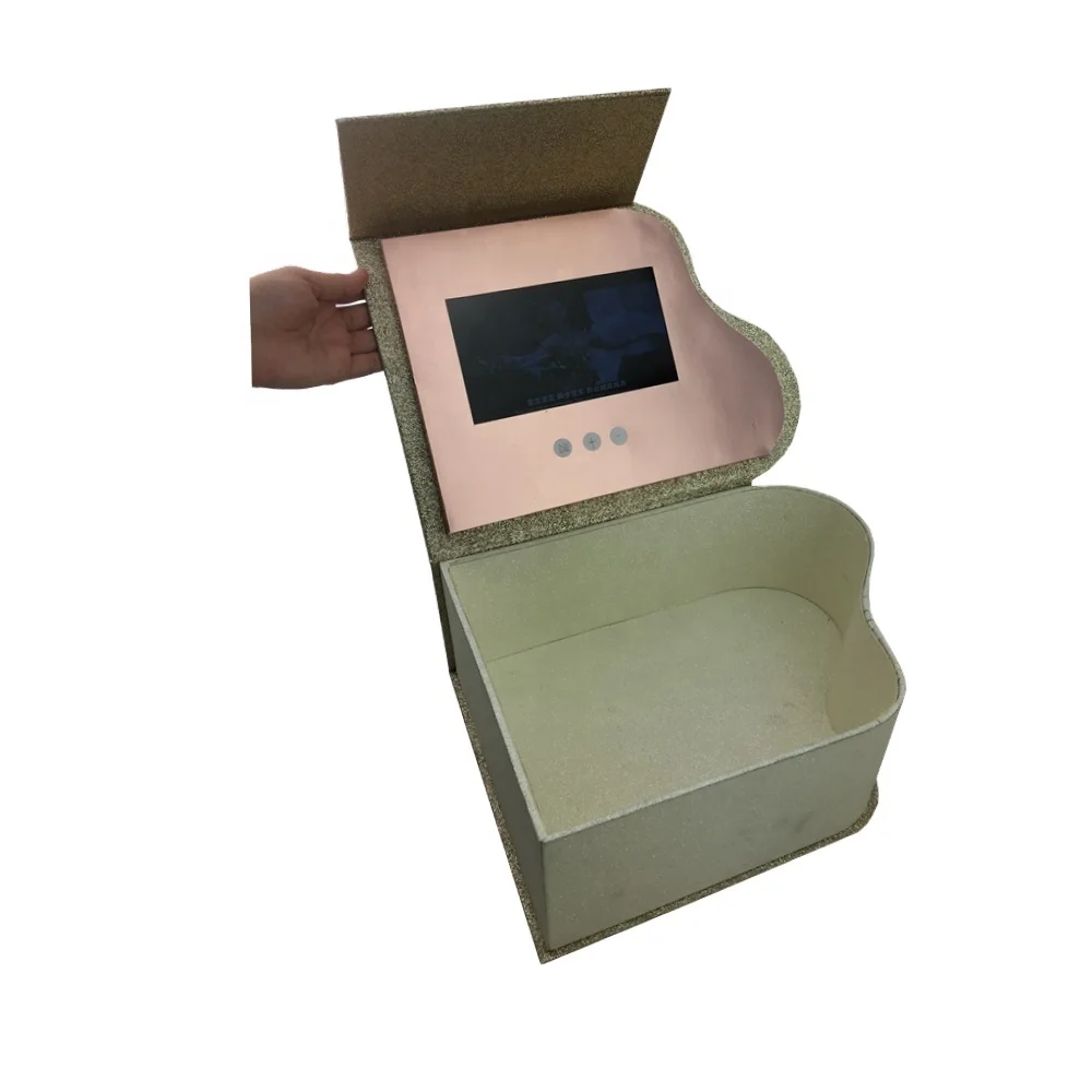 Промо реклама A5 7-дюймовый электронный каталог карты ЖК-экран видео поздравительной брошюры для свадебных приглашений