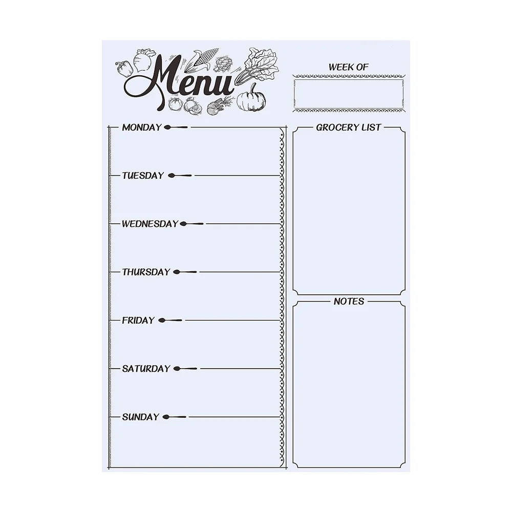 Custom Design Removable Soft Magnetic Dry Erase Boards Menu Board for Kitchen