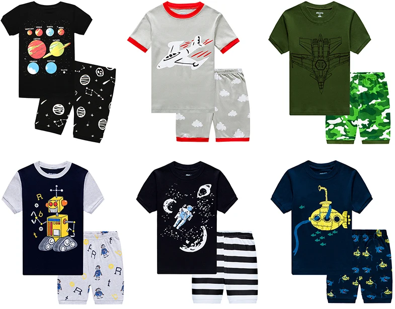 2-7Y 100%cotton Children sleeping wear manufacture custom  kids pajamas
