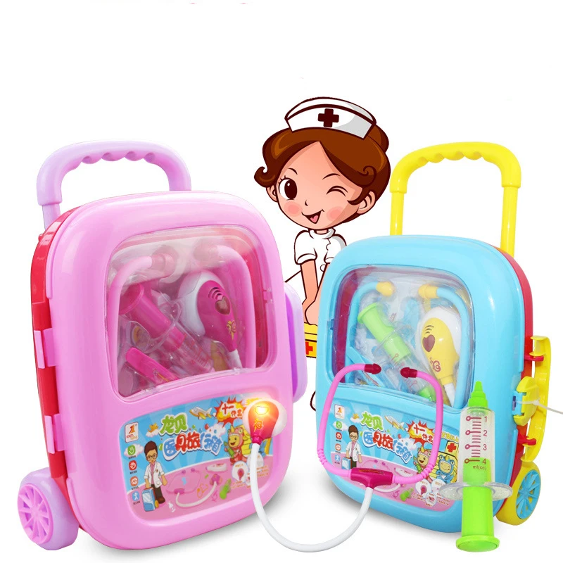 Play House doctor toys Baby Simulation Medicine Box kid toy doctor play set Stethoscope Injections educational toys for kids