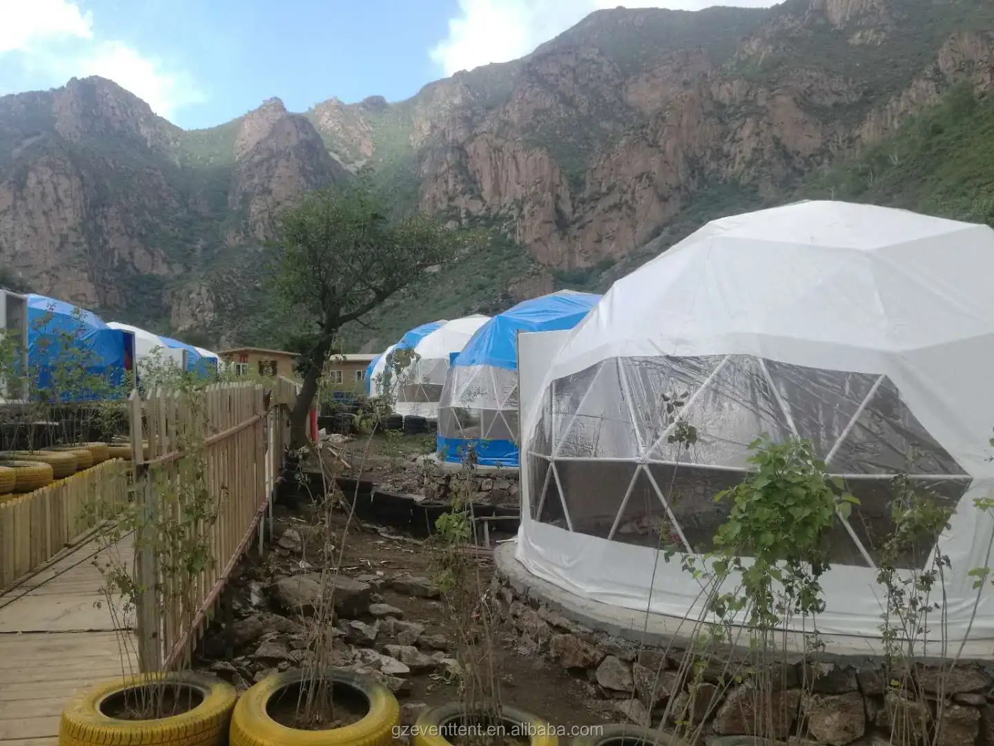 Fast Building Economic House Yurt Tent Luxury Glamping Resort Hotel Geodesic Dome Tent