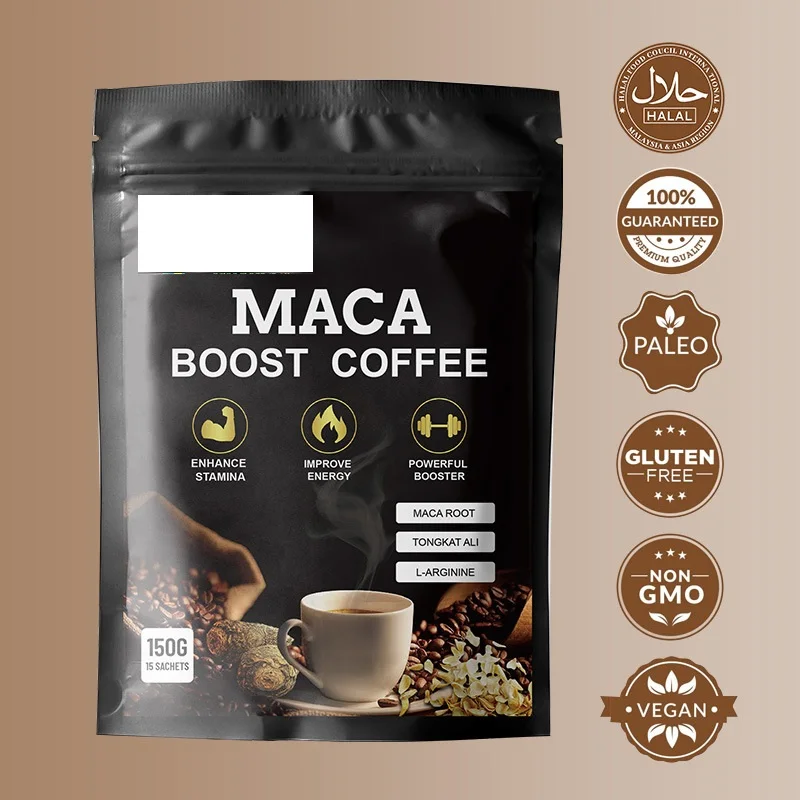 Private Label Man Maca Energy Coffee Natural Herbal healthy black instant Maca coffee for men power