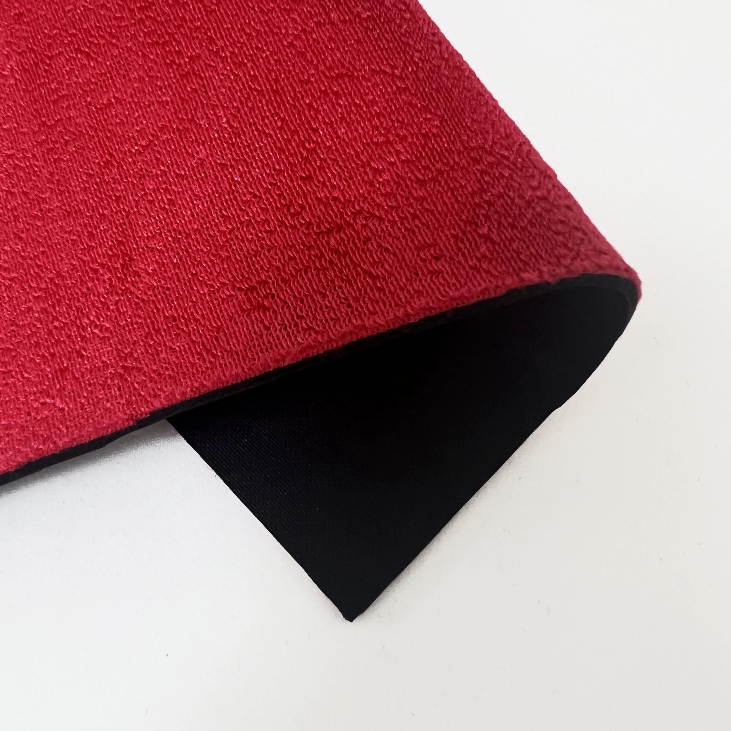 UOO Manufacturer 3mm Black CR Embossed Sharkskin Neoprene Long Terry Mercerized Loop Brush Neoprene Fabric for Orthopedic Items