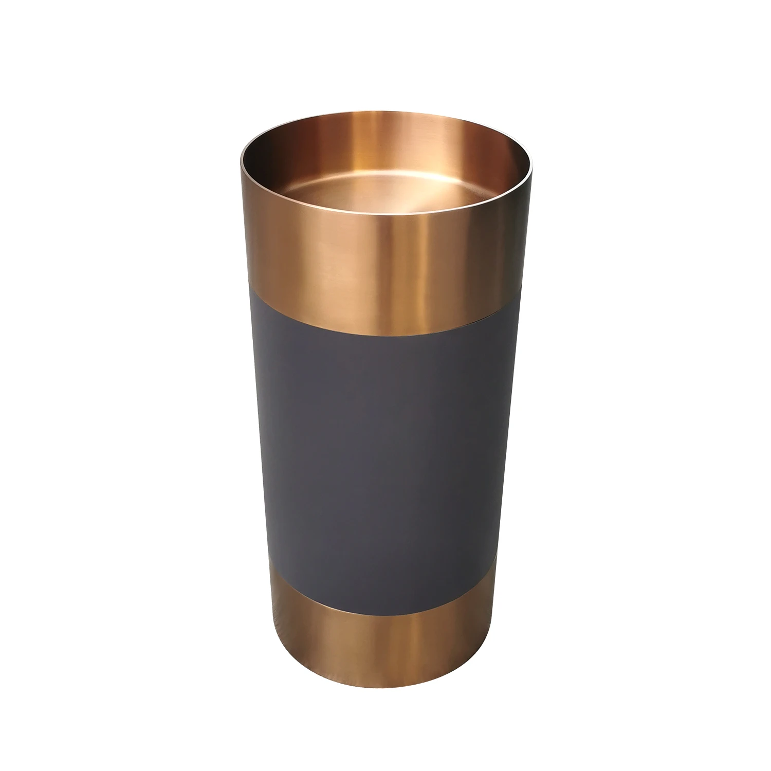 Lavatory Wash Basin Sink Luxury Round Bronze Color Stand Stainless steel Wash Basin for Bathroom