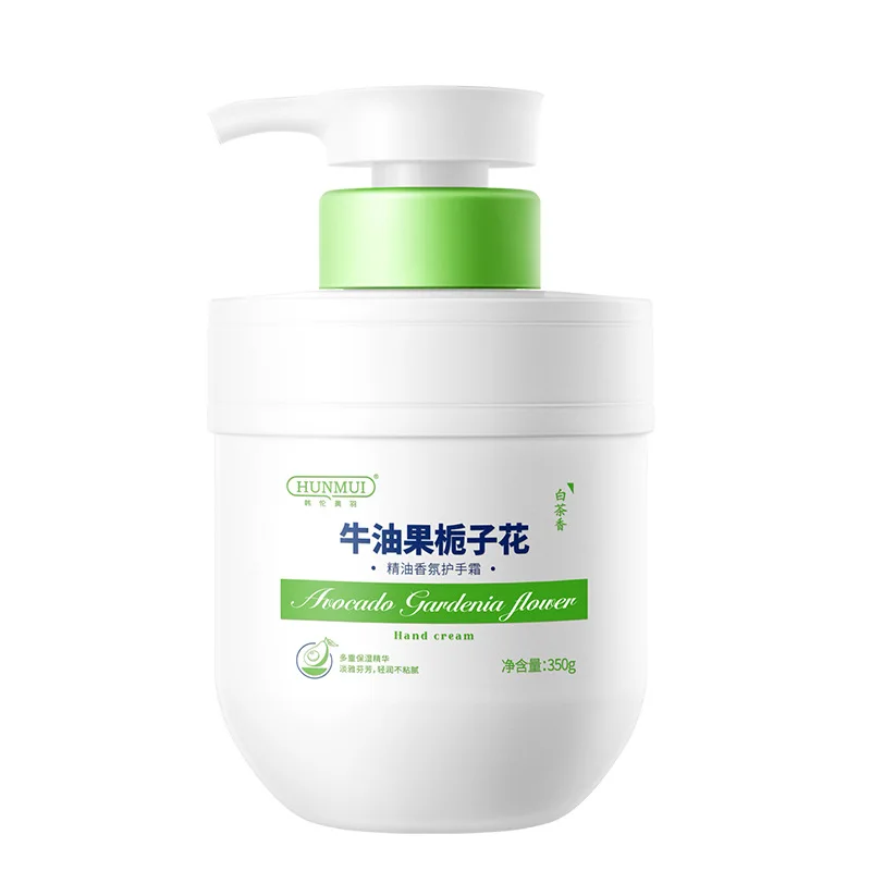 Hunmui Organic Avocado Gardenia Hand Cream Vitamin C Vegan Whitening Nourishing Moisturizing Mini Size Customizable OEM