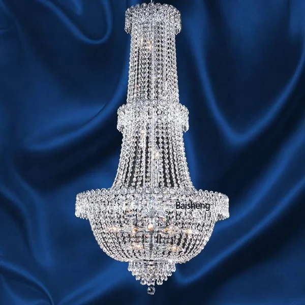 imperial empire crystal chandelier for hotel entrance entryway reception room lobby hall pendant light cristal suspension hang