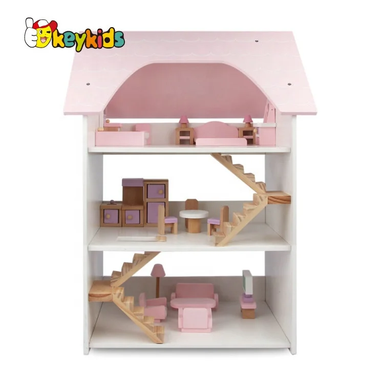 2021 New released children wooden miniature room kits for pretend play W06A388