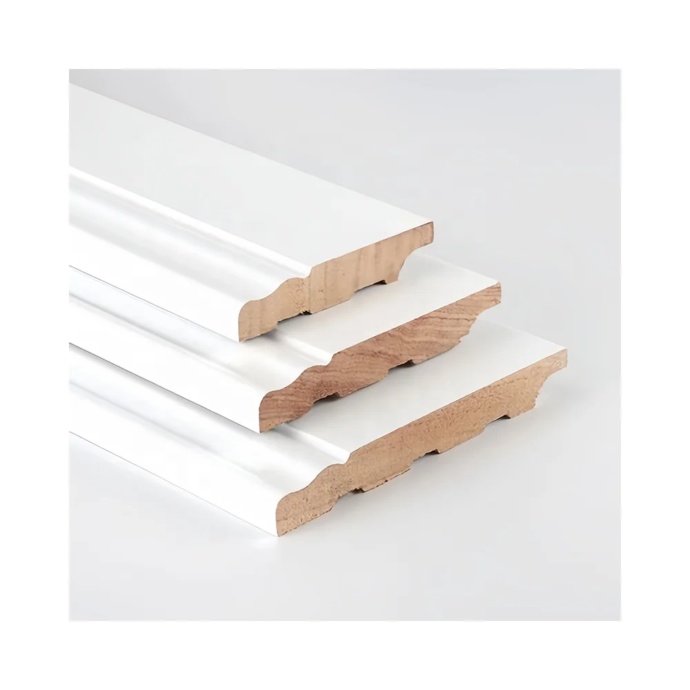 Modern White Primed Wooden Skirting Board MDF Baseboard