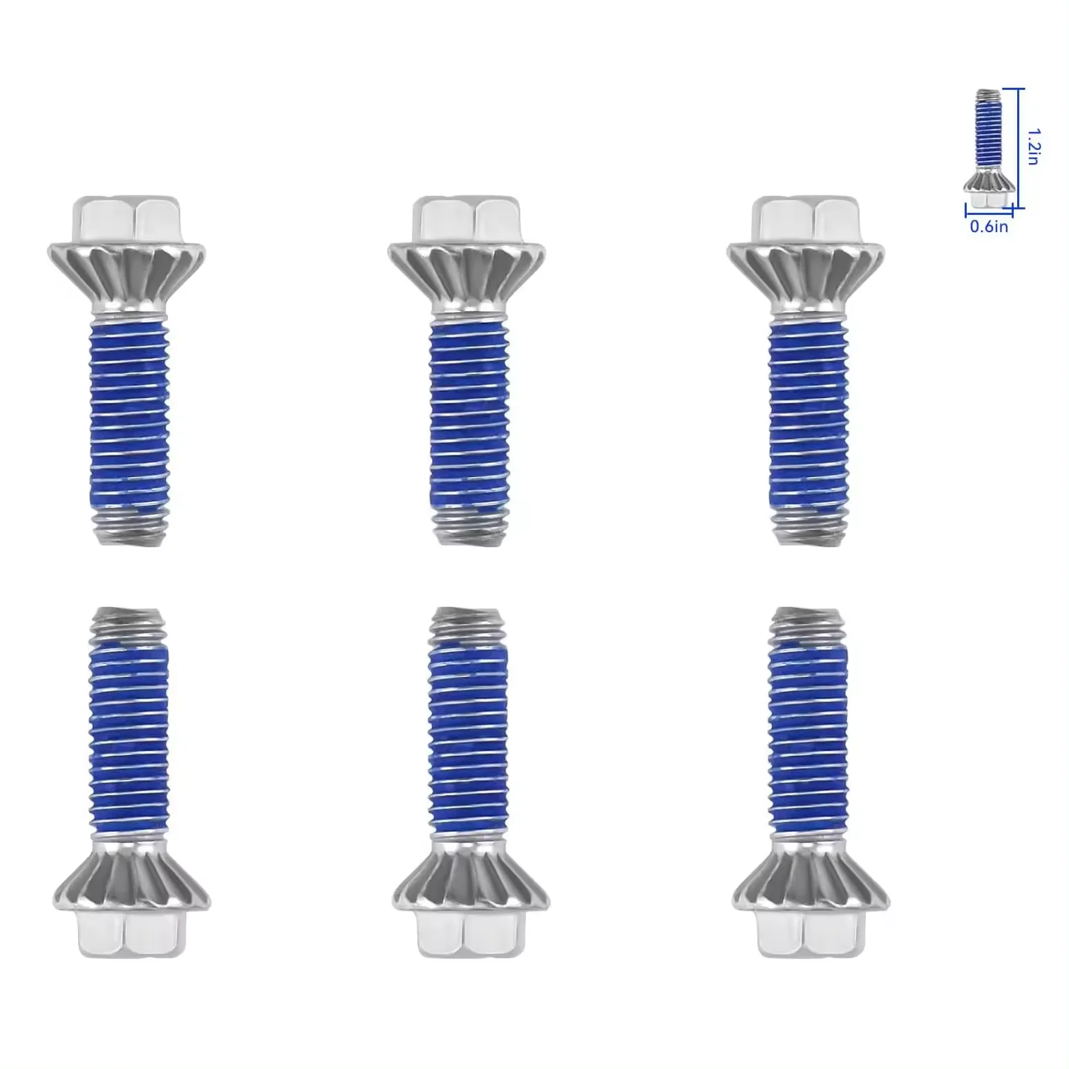 DC97-17004B Washer Flange Shaft Assembly with DC60-40137A Spider Hex Bolt (6 Pack) Compatible with Samsung Washing Machine