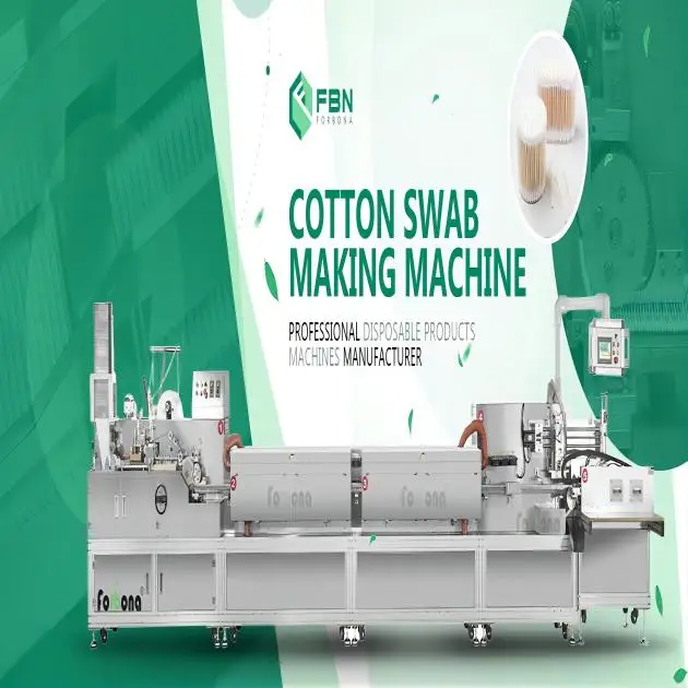 ear cleaning  cotton bud making machine with packaging table