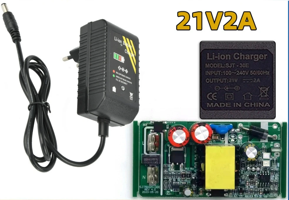 Dc5 5 * 2 мм21v2a литиевая батарея зарядное устройство 18650 полимерной швейной машины 18 В Электроинструмент для автомойки dc5 1 мм