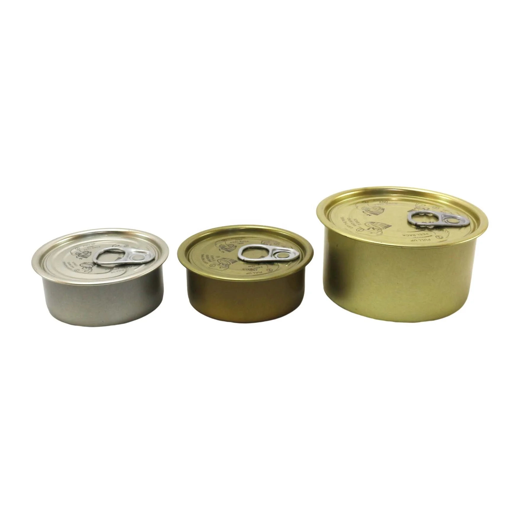 High-capacity 83*46mm food tin cans for food canning packaging with clear plastic lid MC-078C