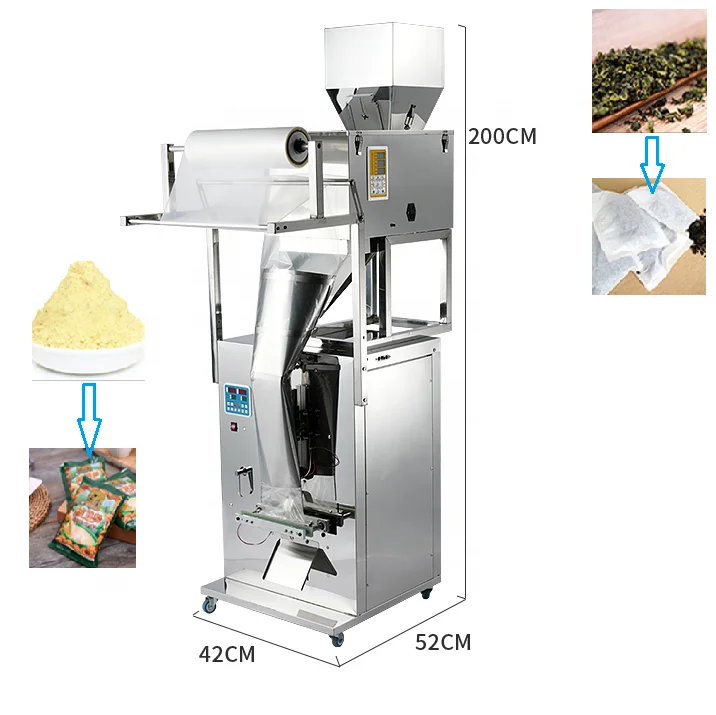 3 Sides Sealing Vertical Weighing Packaging Machine Powder Granule Tea Filling And Sealing Packing Machine