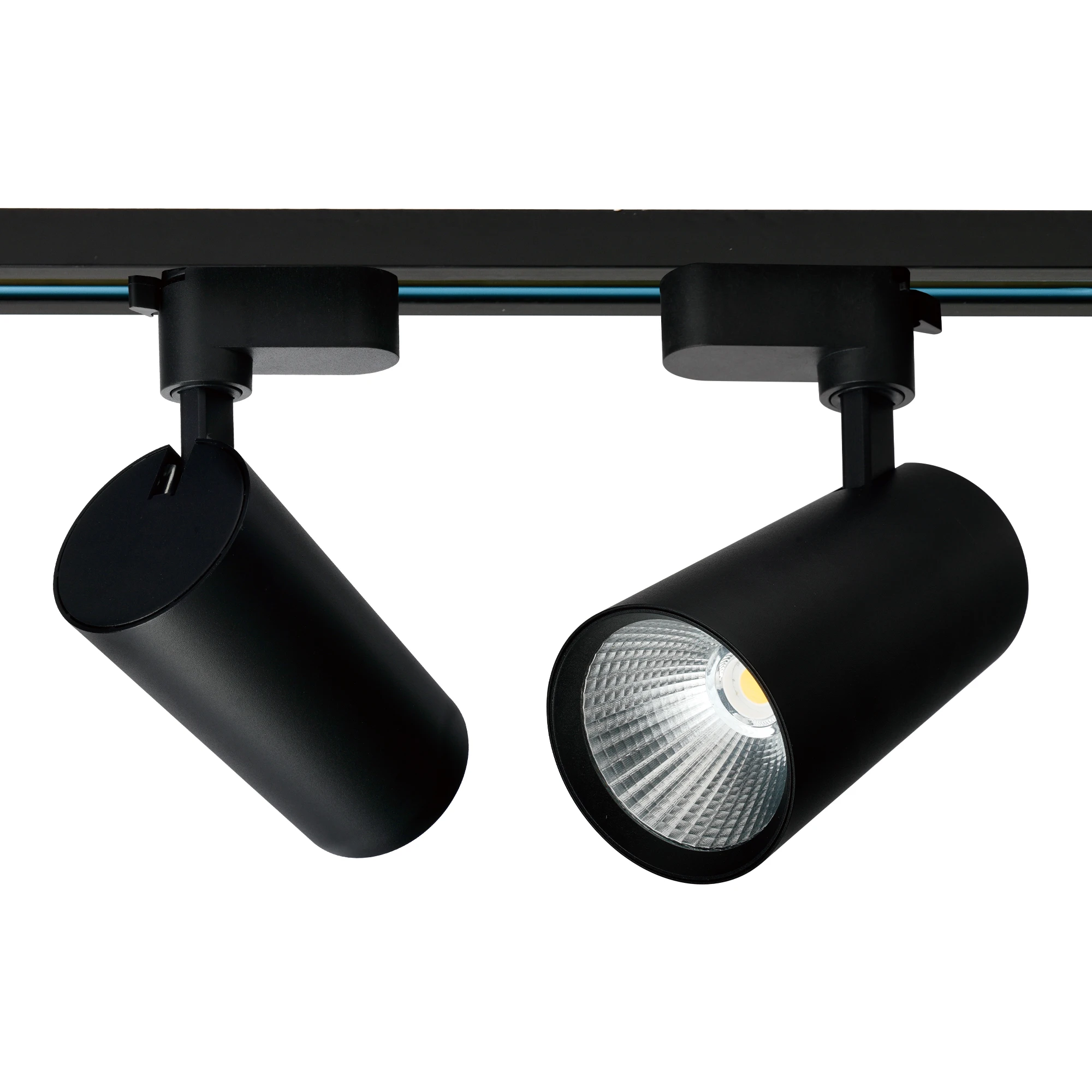 OKELI 10w 20w 30w 40w Indoor Rail Lighting Adjustable Cob Ceiling Spot Aluminum Led Track Light