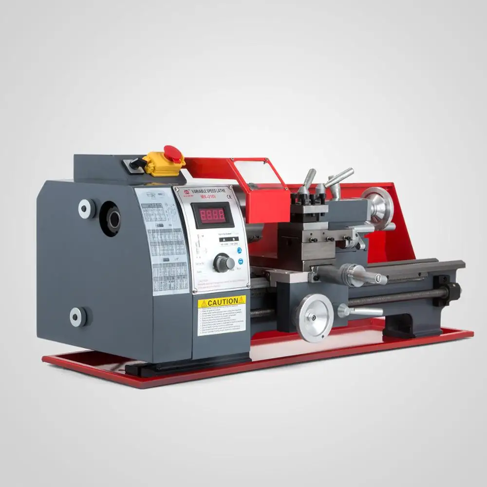750w Mini Lathe 8x16 Inch Metal Processing Variable Speed Lathe machine and manual lathe