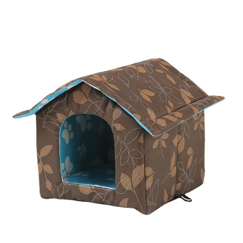 Warm Insulated Stray Pet House Collapsible Small Animals Tent Outside Houses Cat Shelter