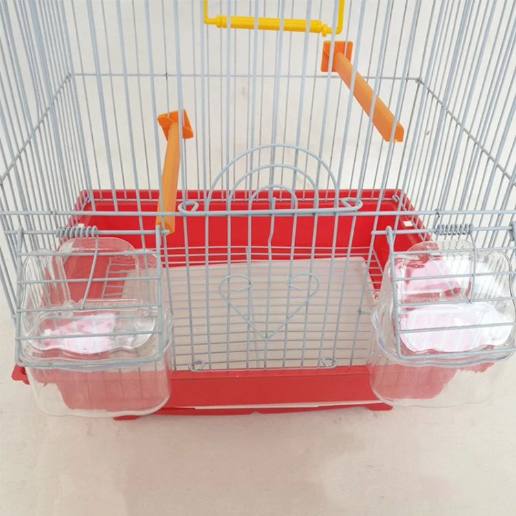 vintage bird cage 30*30*38cm small bird cage portable with handle colorful house shape clear acrylic bird cage
