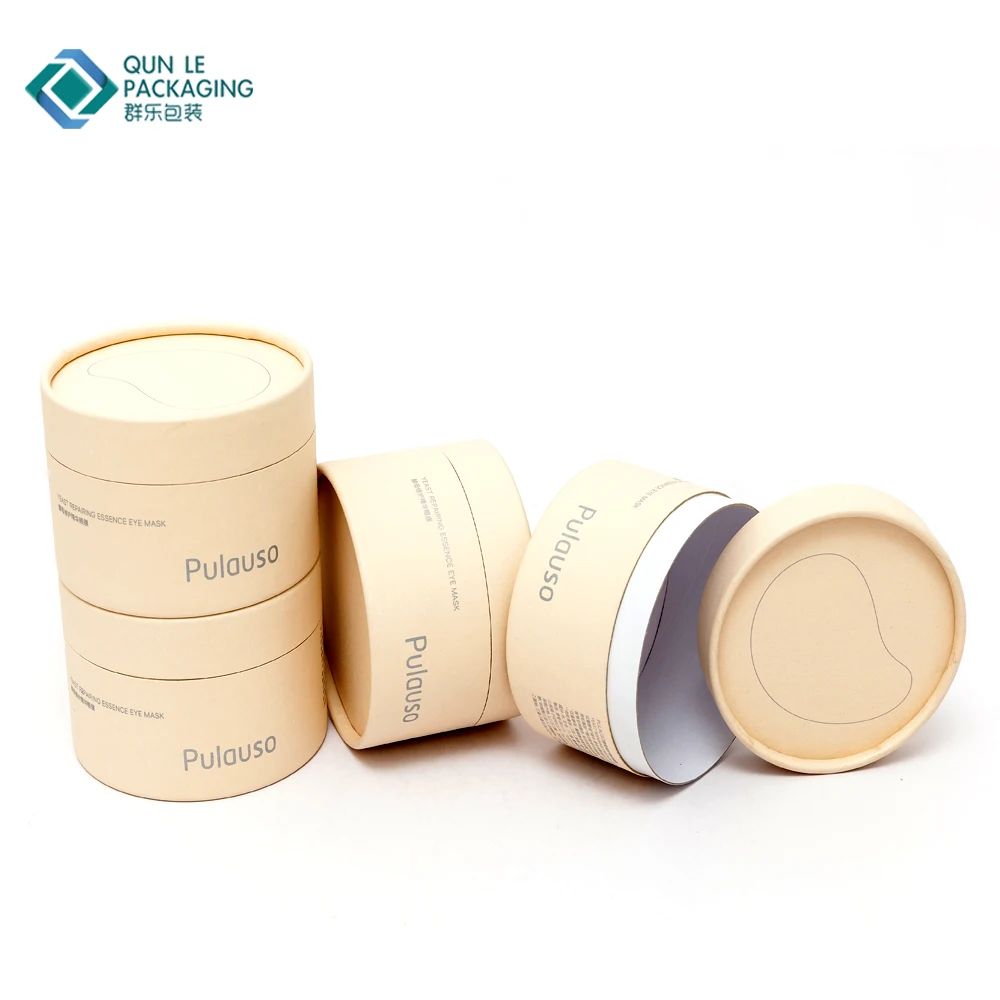 Simple Design Perfume/Cosmetic/Tea/Chocolate Round OEM Custom Paper Tube Packaging Cylinder curled edge packing
