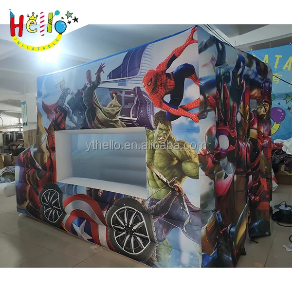 commercial inflatable ice cream car cabin inflatable ice cream vehicle inflatable car booth for sale
