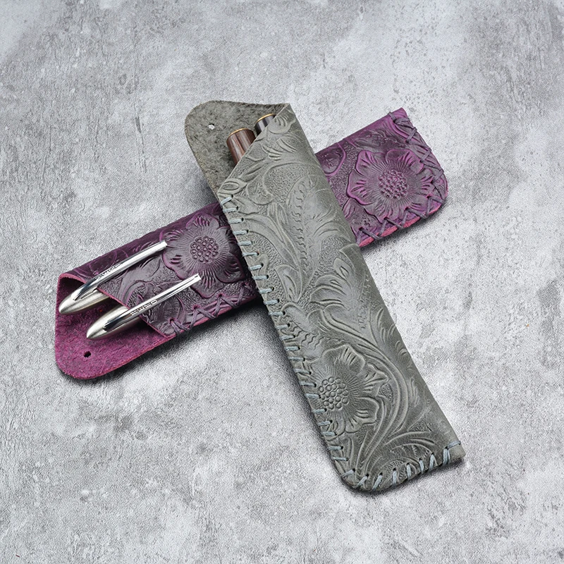 Роскошный Стильный пенал из натуральной кожи с логотипом на заказ, офисный пенал, держатель для хранения ручек Stylo MontBlanc