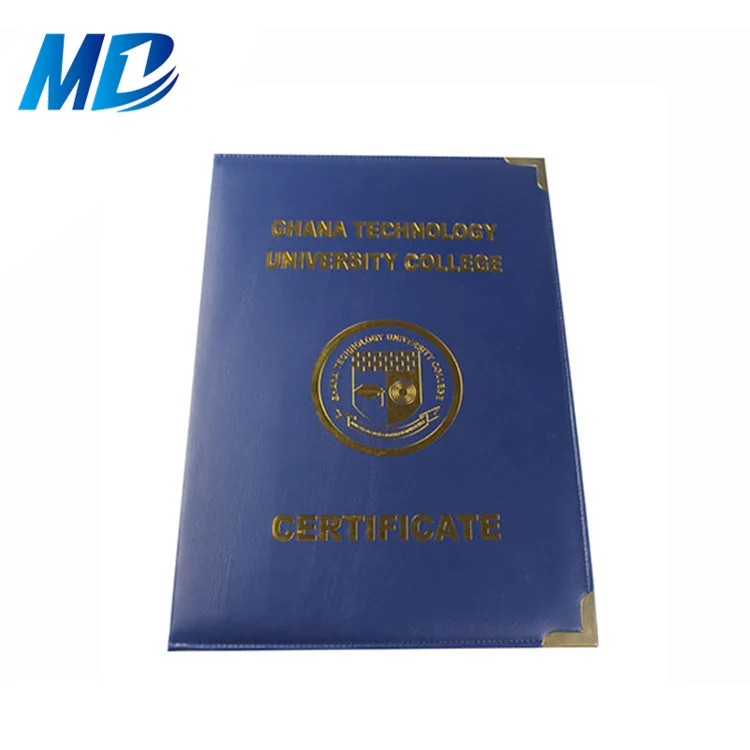  Reasonable Price Custom Leather Certificate Folder Graduation PU