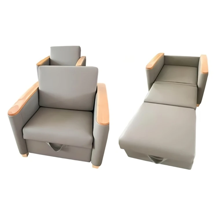 Hospital Patient Multi-Functional Sleeping Sofa Family Accompany Chair Bed Visitor Attendant Couch With Storage Compartment