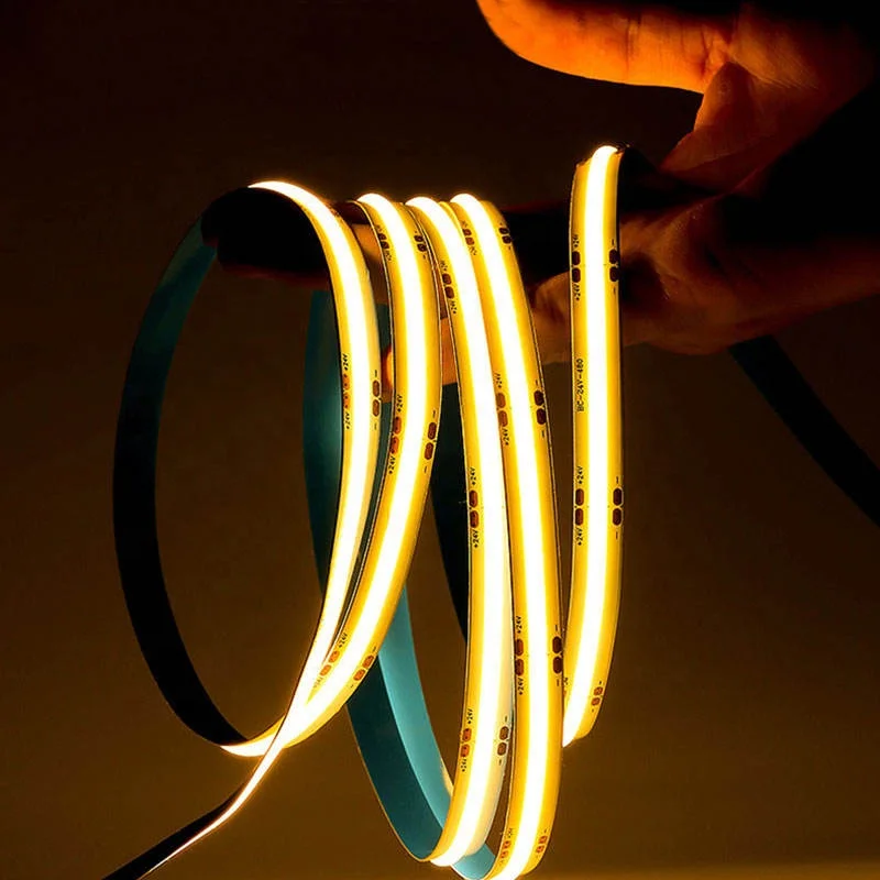 Dual color adjustable color temperature CCT 7+7W 24V 608LEDs 5/8/10mm three-colour LED COB strip light