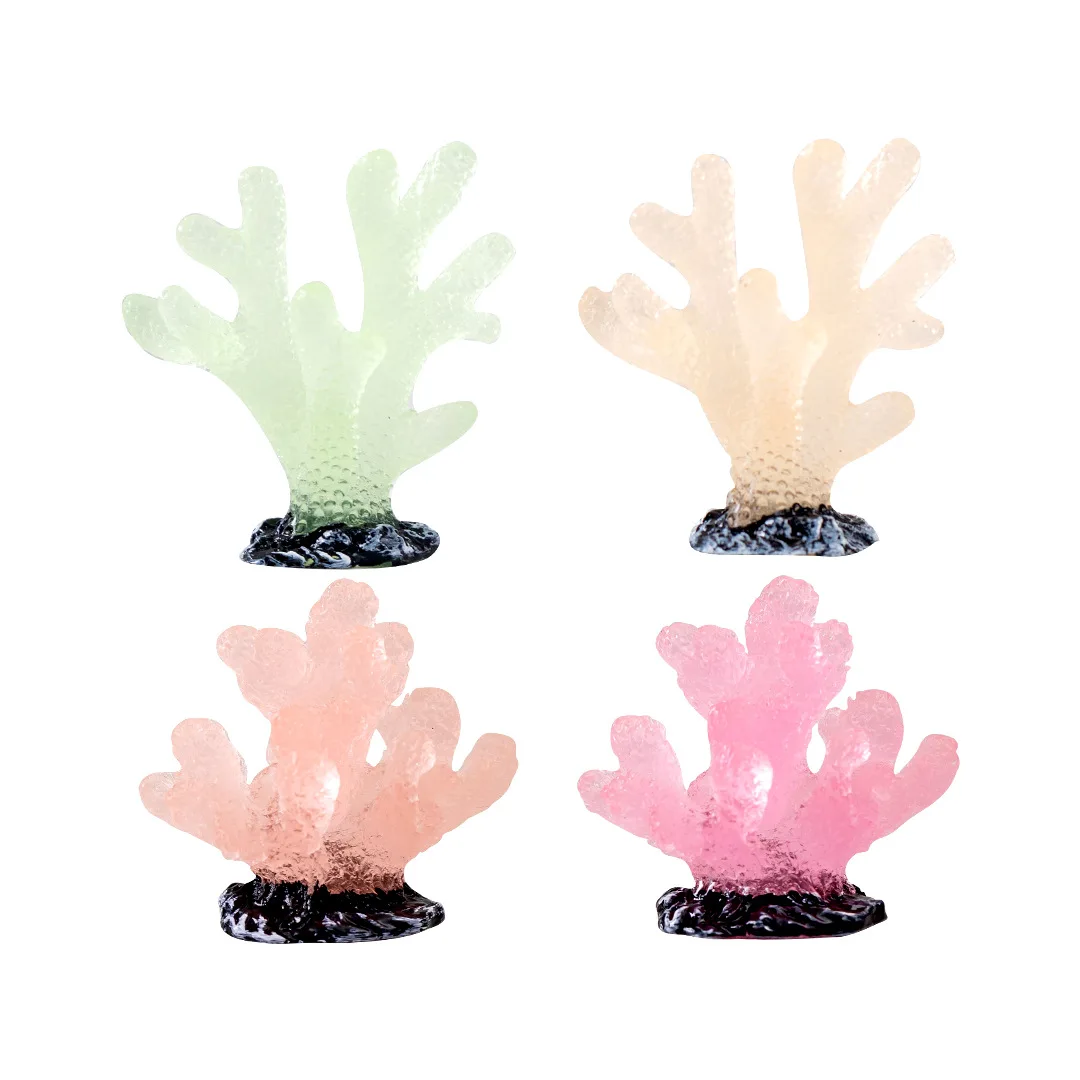 Micro-landscape glow-in-the-dark fluorescent simulation coral aquarium fish tank DIY landscape decoration accessories small orna