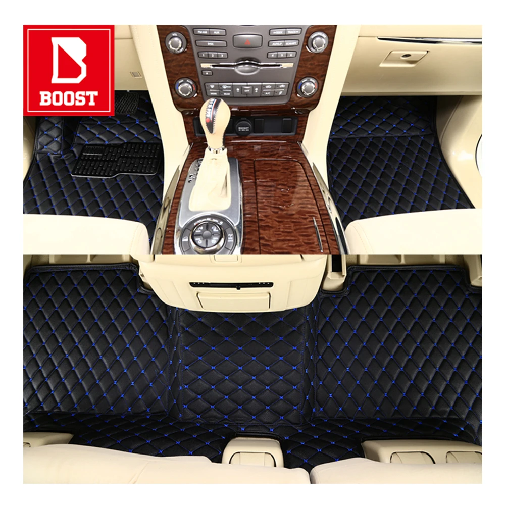 Waterproof  Complete set For Toyota Surf 215 Car Floor Mats Right hand drive Add Silk Coil Automobile Auto Foot Pads