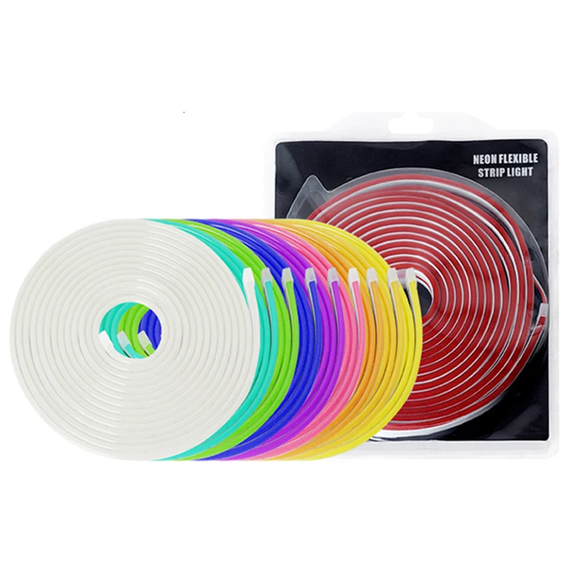 Neon Led Lights 5m/Roll IP65 Waterproof DC12V Custom Neon Sign Indoor Outdoor House Decor Flexible Led Neon Light